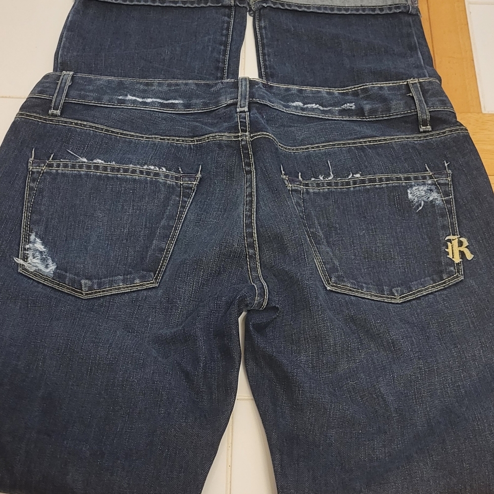 Awesome RICH & SKINNY Bluemoon distressed/destroyed  low-ris jeans 👖  size 28 W